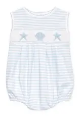 Magnolia Baby Coastal Treasures Smocked Bubble, Blue
