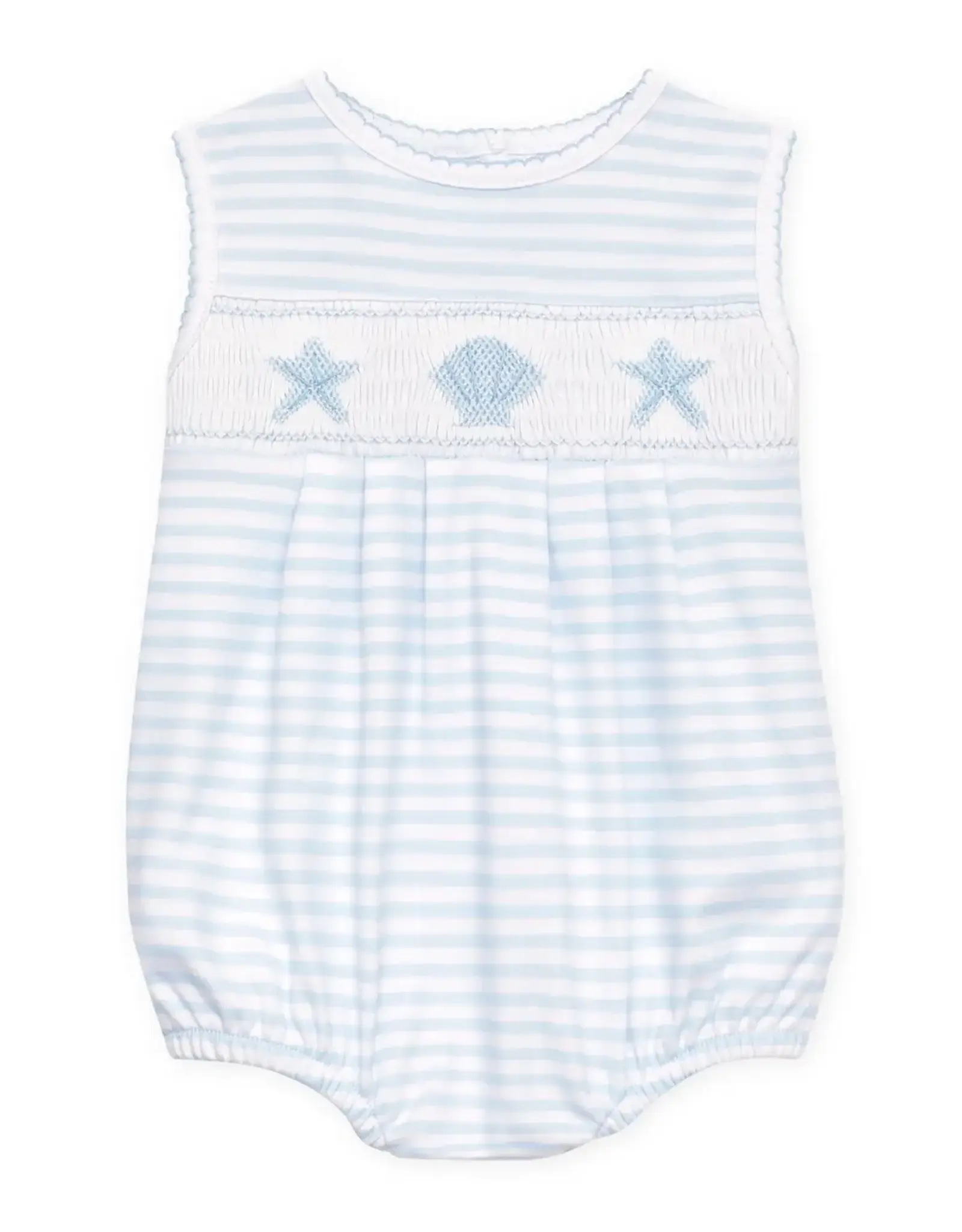 Magnolia Baby Coastal Treasures Smocked Bubble, Blue