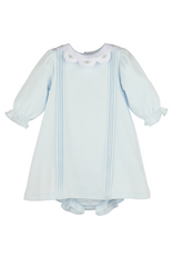 Luli & Me Warm Winter Home Dress, Blue