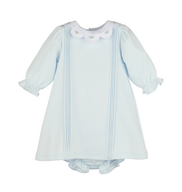 Luli & Me Warm Winter Home Dress, Blue