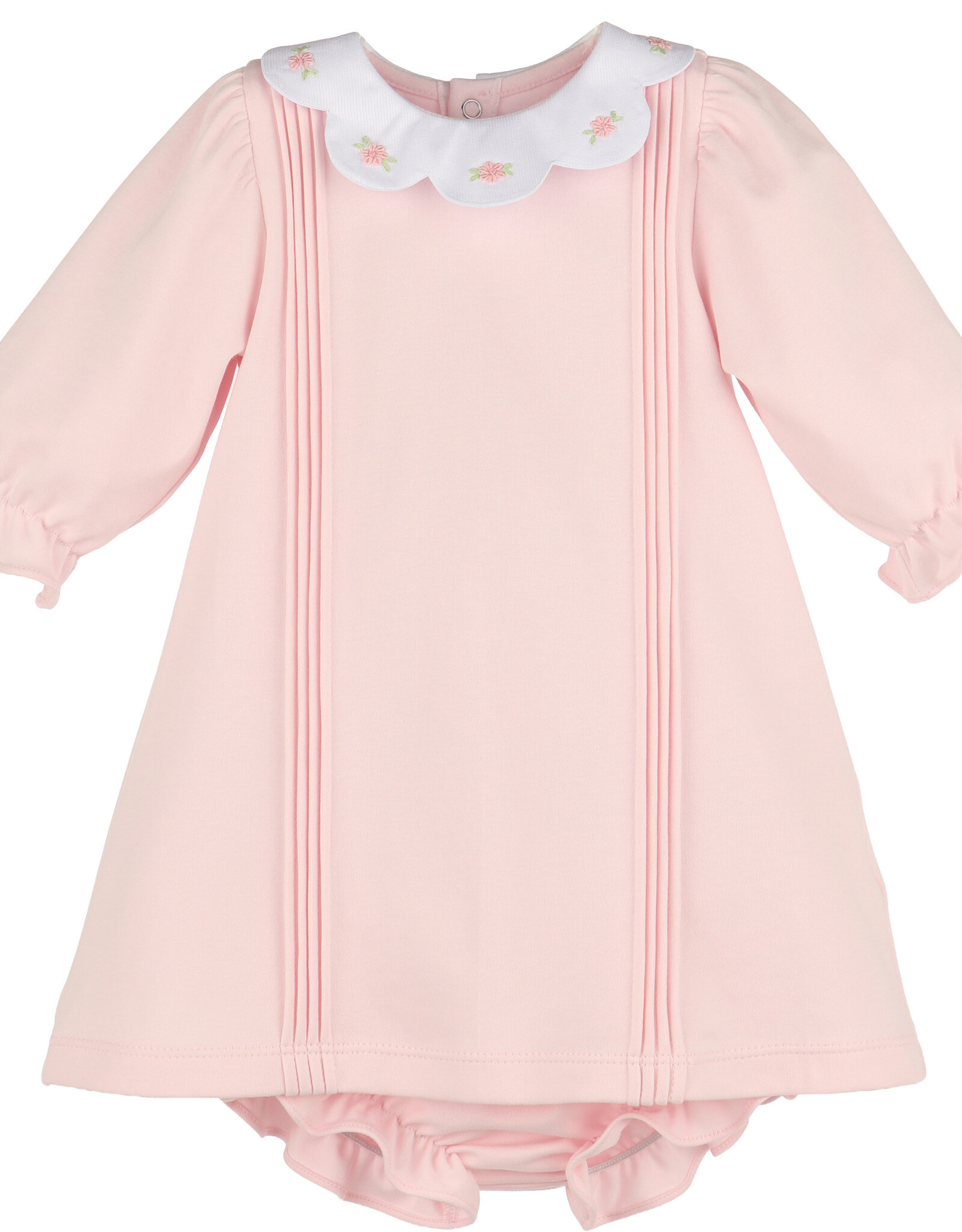 Luli & Me Warm Winter Home Dress, Pink