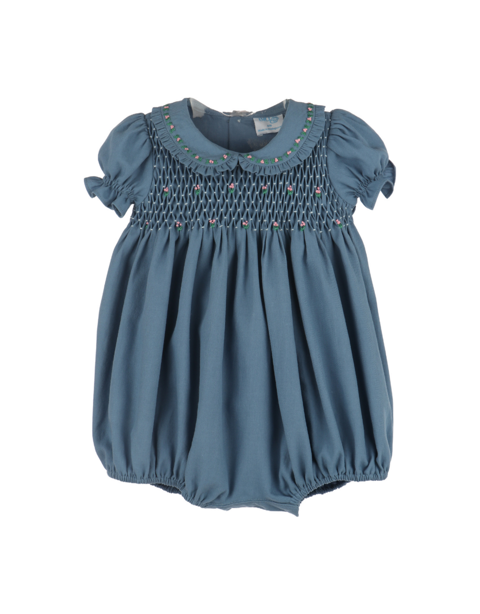 Luli & Me Fall Garden Smock Bubble, Blue