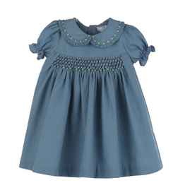Luli & Me Fall Garden Dress, Blue