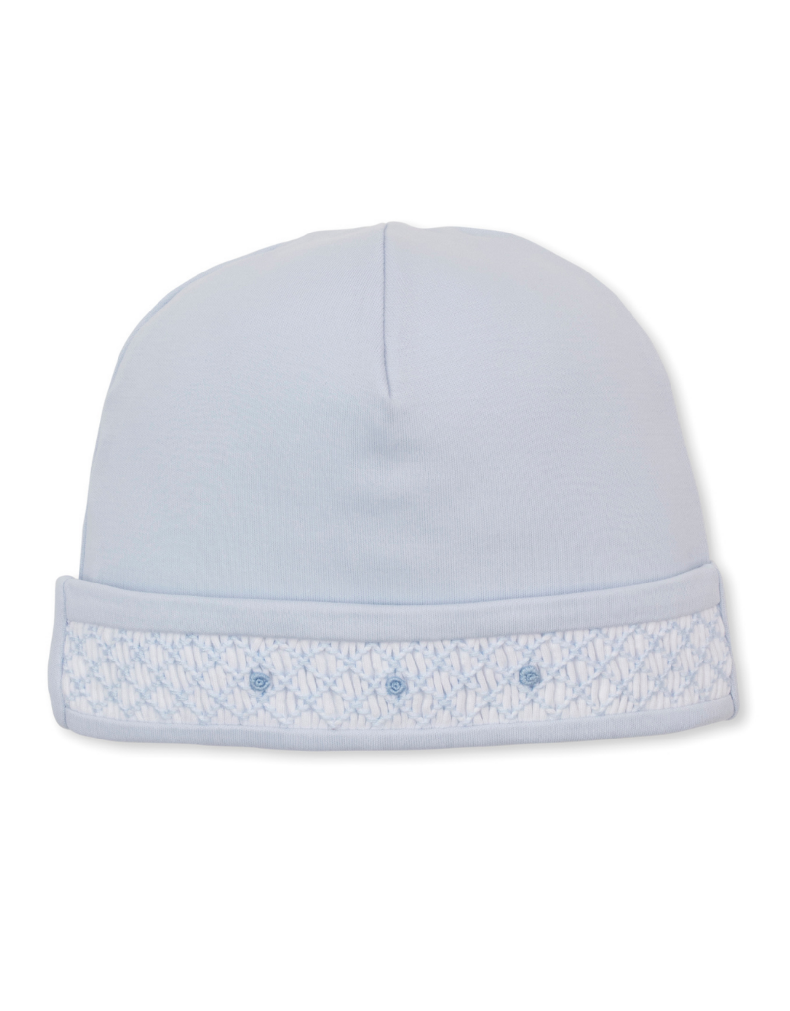 Kissy Kissy CLB Fall 26 Hat w/ Hand Smock, Lt Blue NB