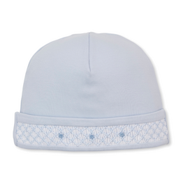 Kissy Kissy CLB Fall 26 Hat w/ Hand Smock, Lt Blue NB