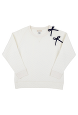 The Beaufort Bonnet Company Cassidy Comfy Crewneck Quilted, Palmetto Pearl Bows