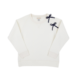 The Beaufort Bonnet Company Cassidy Comfy Crewneck Quilted, Palmetto Pearl Bows