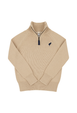 The Beaufort Bonnet Company Hayden Half Zip Sweater,  Keeneland Khaki