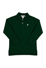 The Beaufort Bonnet Company Prim and Proper LS Pima Polo Grier Green/ Palm Pearl