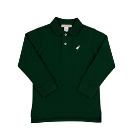 The Beaufort Bonnet Company Prim and Proper LS Pima Polo Grier Green/ Palm Pearl