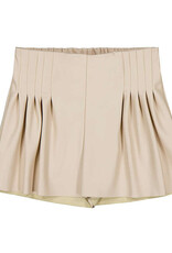 Mayoral Faux Leather Shorts, Biscuit