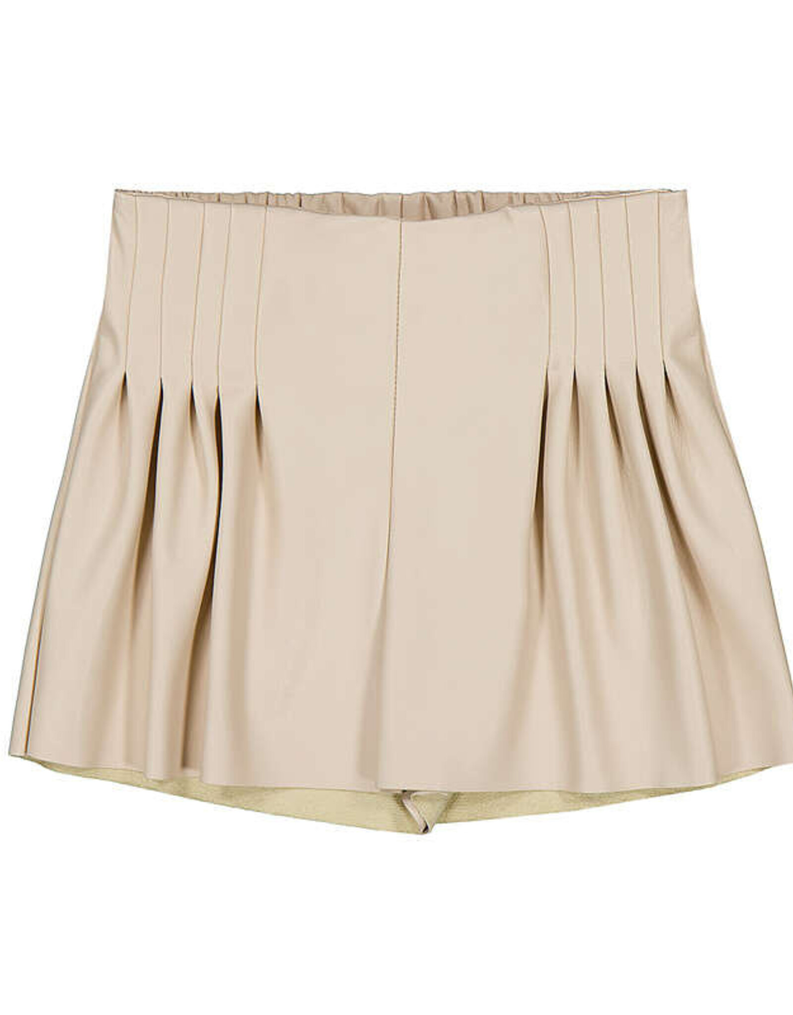 Mayoral Faux Leather Shorts, Biscuit