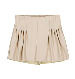 Mayoral Faux Leather Shorts, Biscuit