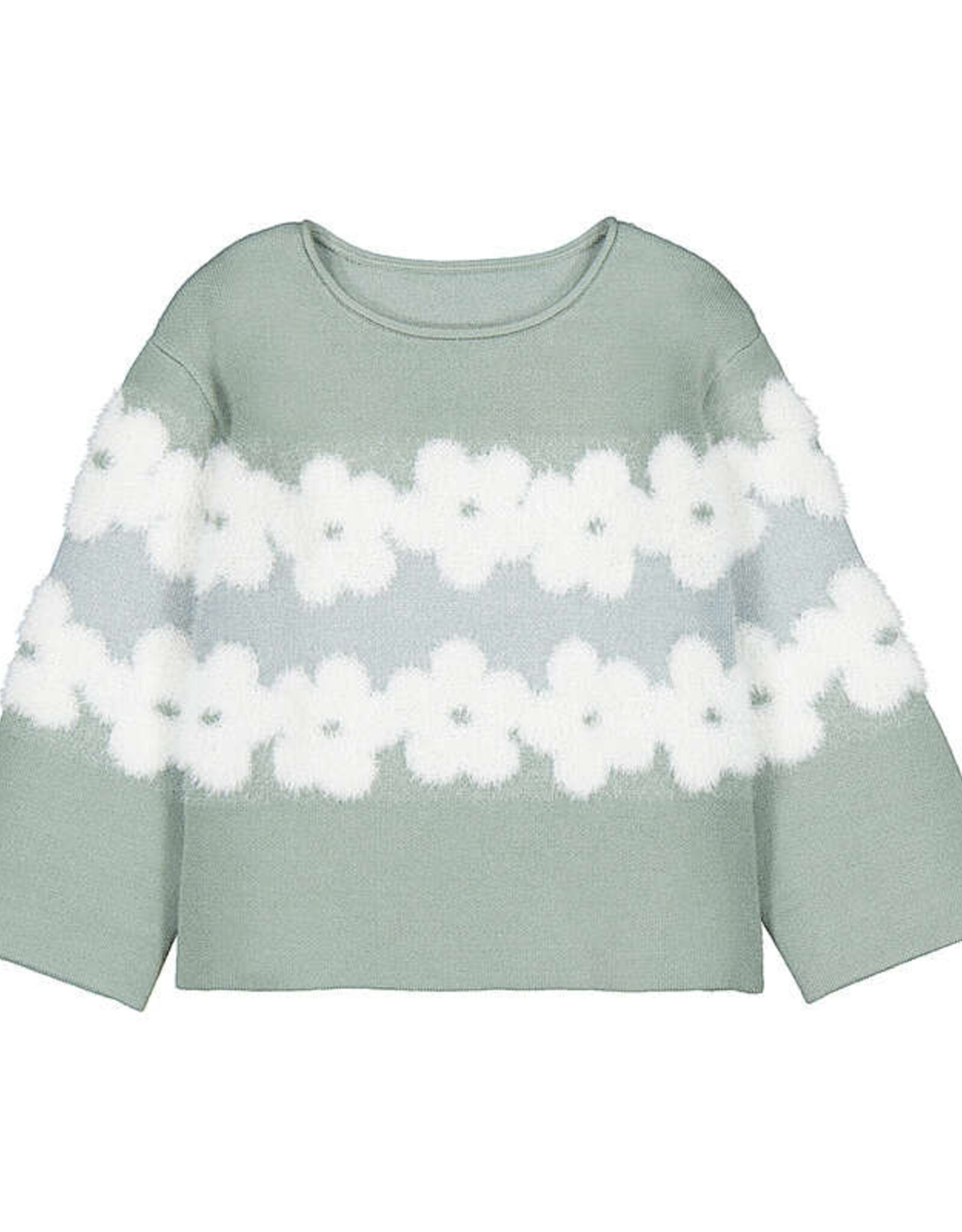 Mayoral Girl Sweater, Bayleaf Flowers