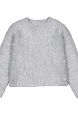 Mayoral Pearl Knit Sweater, Mix Gray