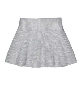 Mayoral Pearl Knit Skirt, Mix Gray