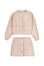 Mayoral Tricot Skirt Set, Beige