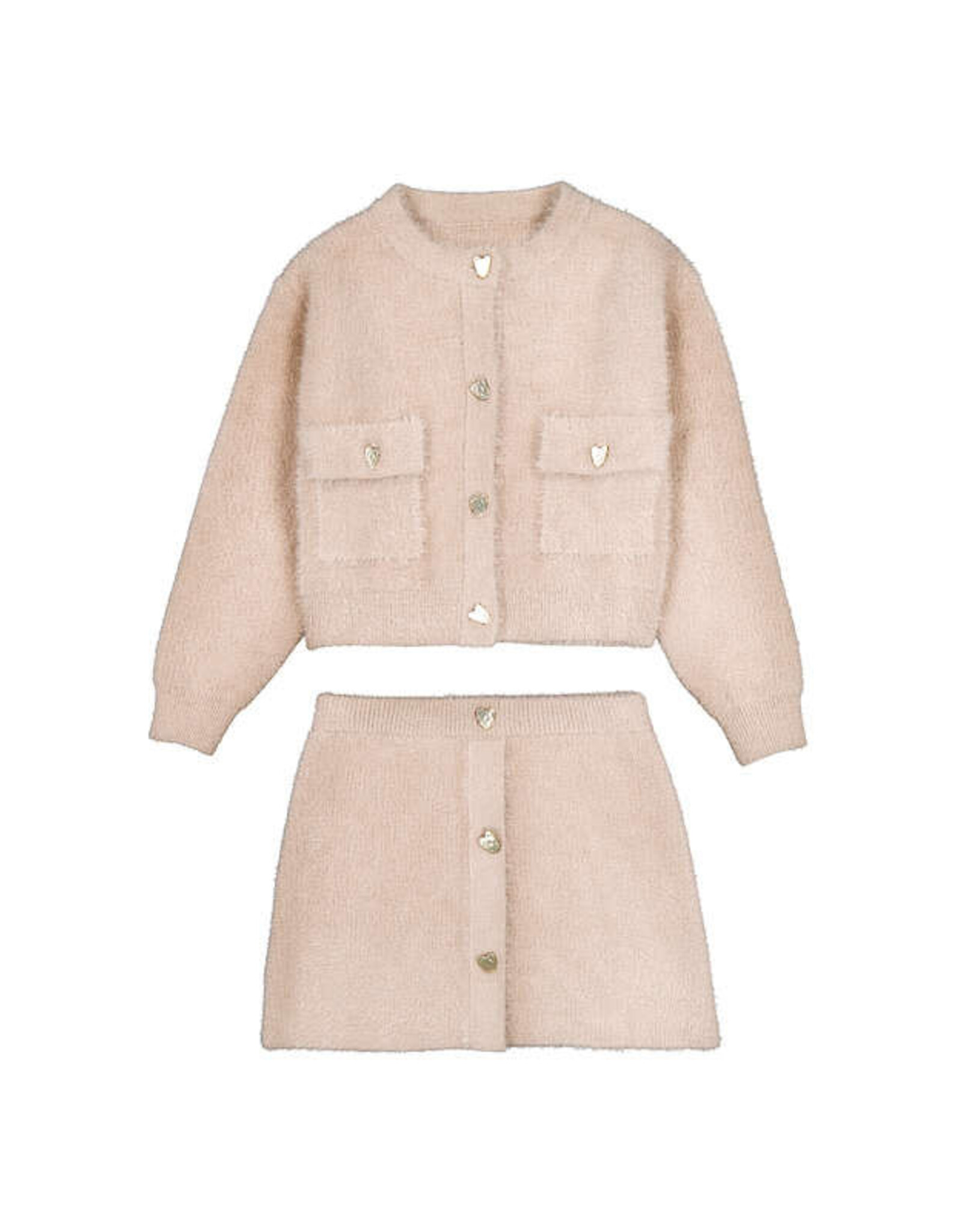 Mayoral Tricot Skirt Set, Beige