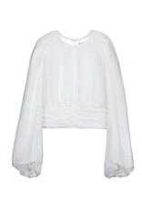 Mayoral Gauze Blouse, Ivory