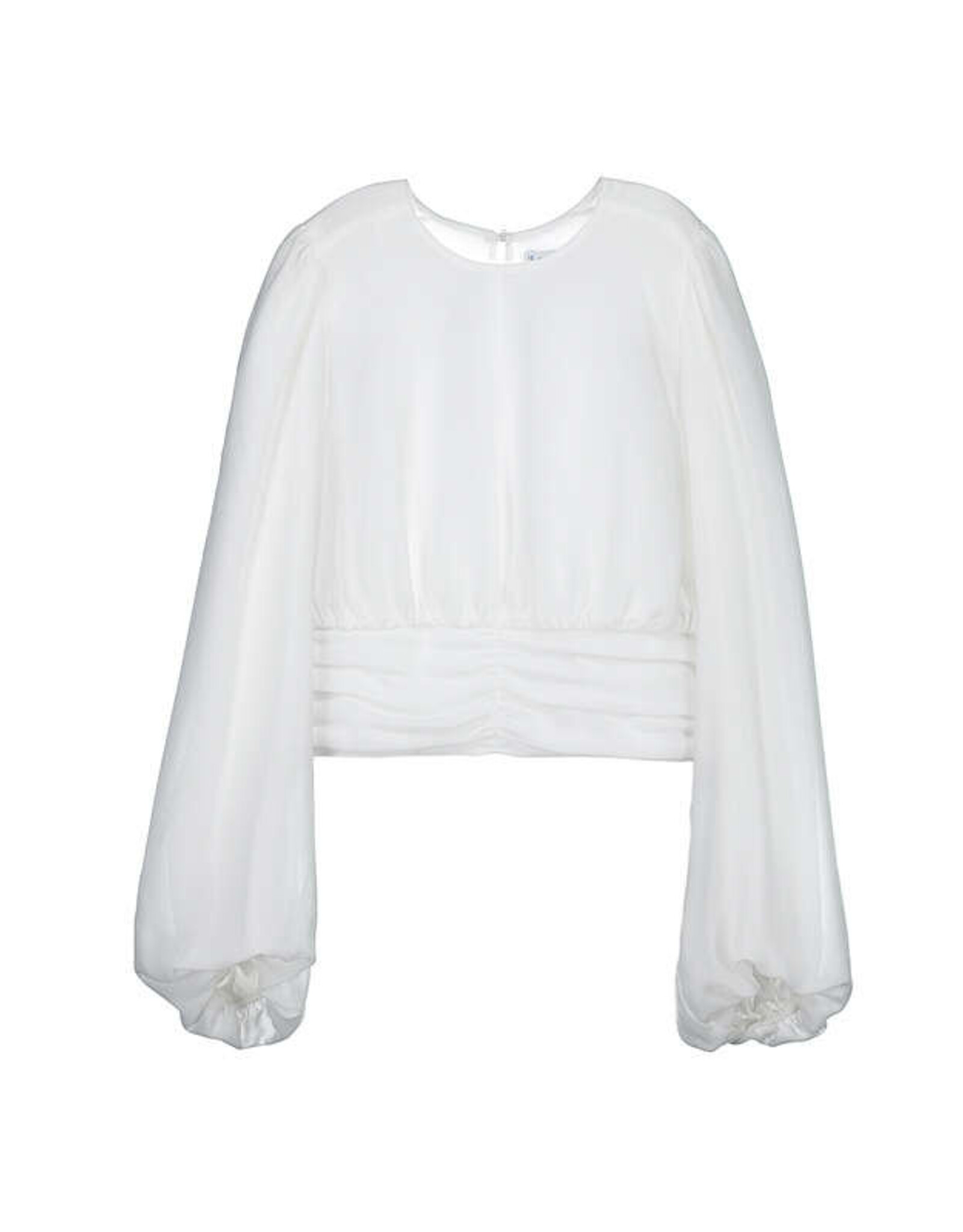 Mayoral Gauze Blouse, Ivory