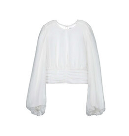 Mayoral Gauze Blouse, Ivory