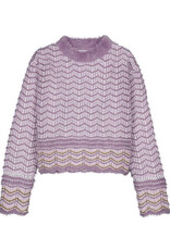 Mayoral Geometric Jacquard Sweater, Lavender