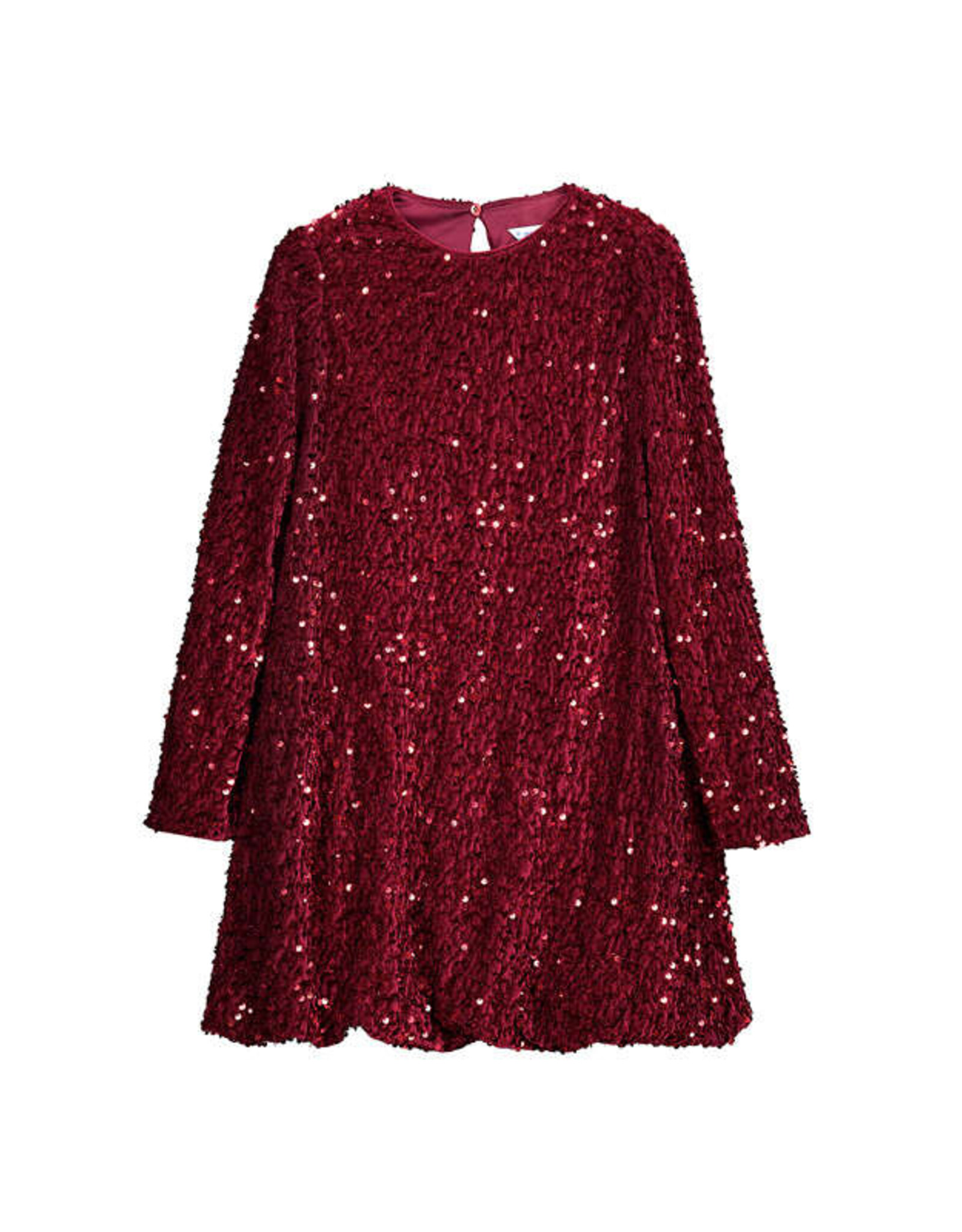 Mayoral Velvet Sequin Dress, Maroon