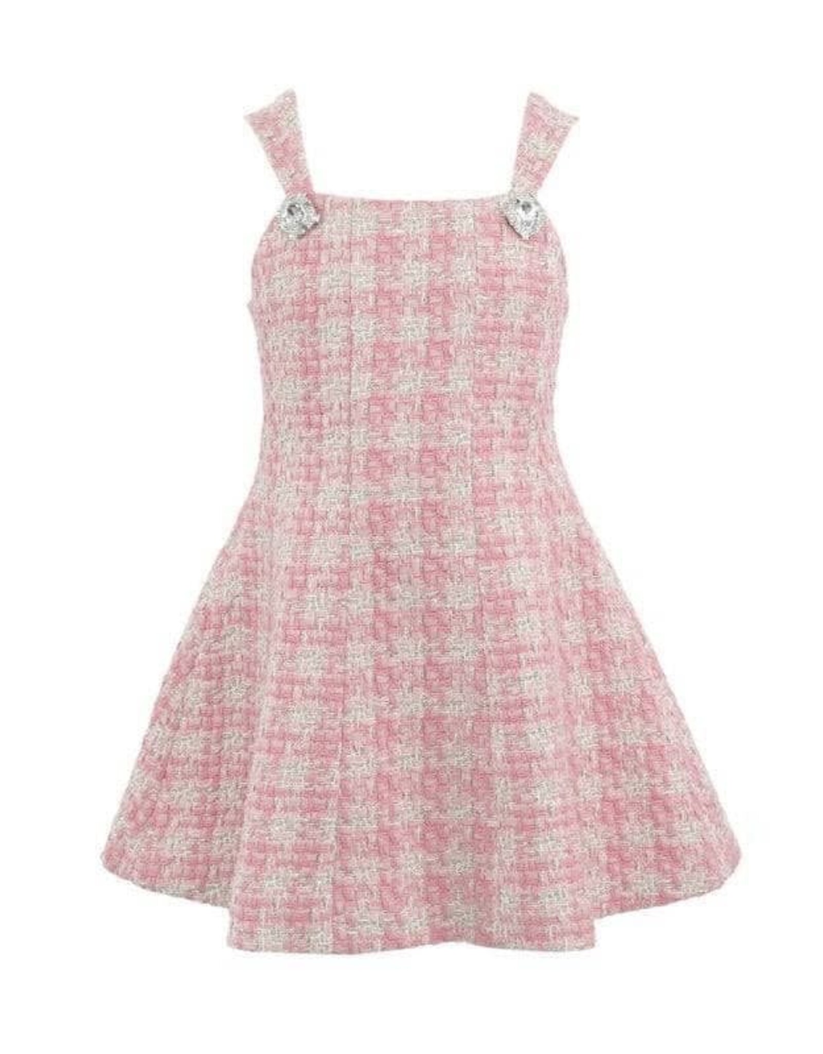 Lola and the Boys The Serena Dress, Pink Tweed