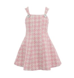 Lola and the Boys The Serena Dress, Pink Tweed