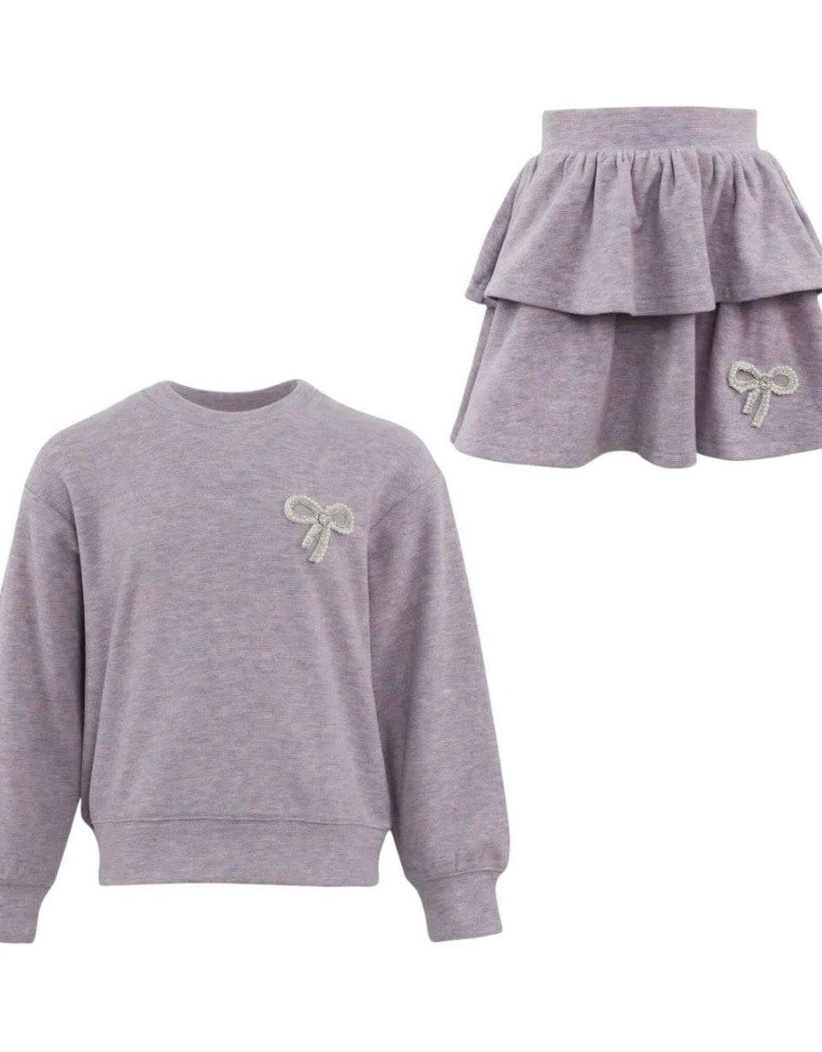 Lola and the Boys Super Soft Pearl Bow Set, Lavender