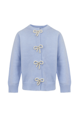 Lola and the Boys Azure Crystal Bow Cardigan