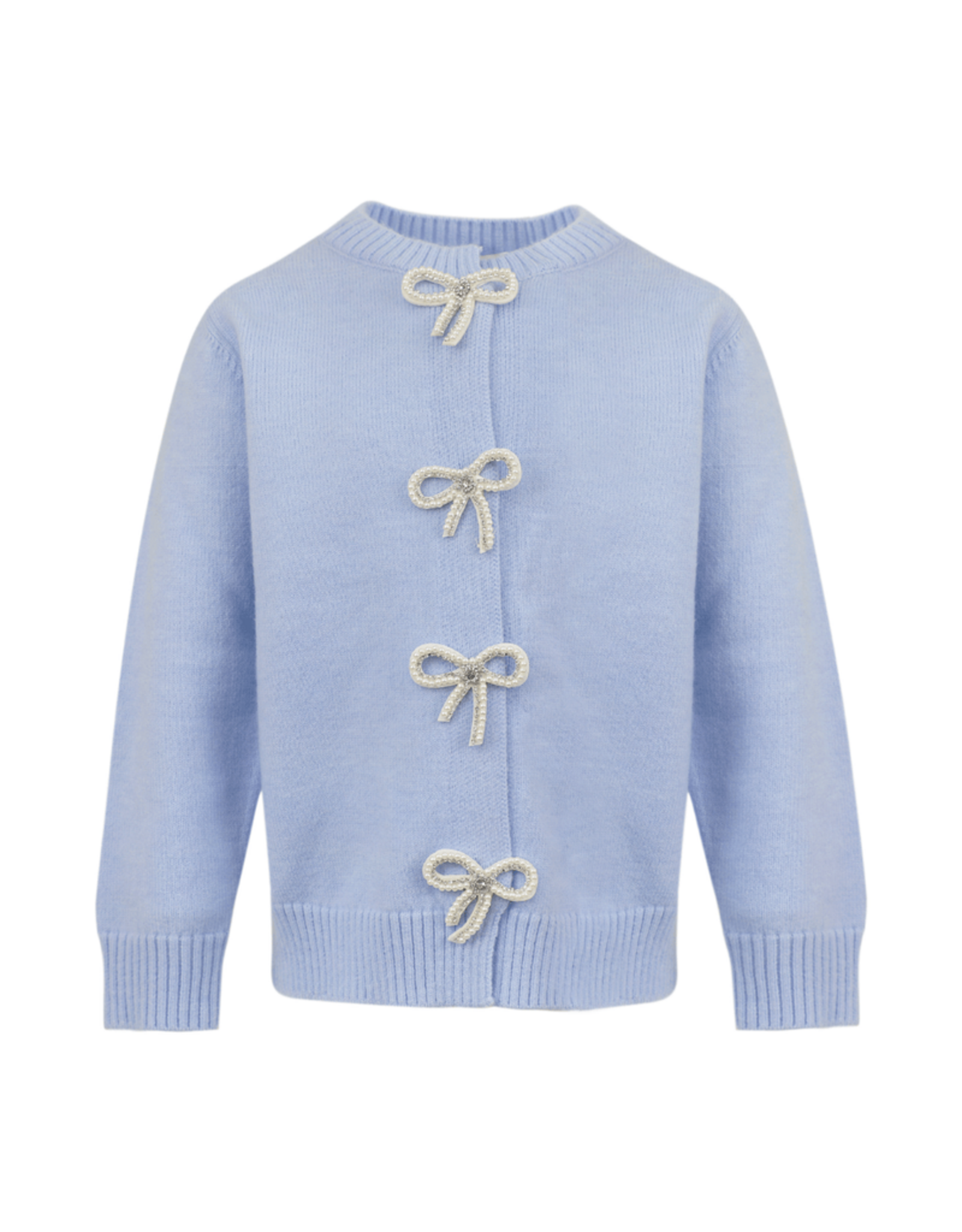 Lola and the Boys Azure Crystal Bow Cardigan