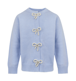 Lola and the Boys Azure Crystal Bow Cardigan