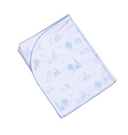 Baby Loren Blue Baby Toile Pima Rec Blanket
