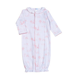 Baby Loren Pink Baby Toile Pima Conv Gown