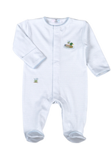 Baby Loren Blue Mallard Duck Pima Footie