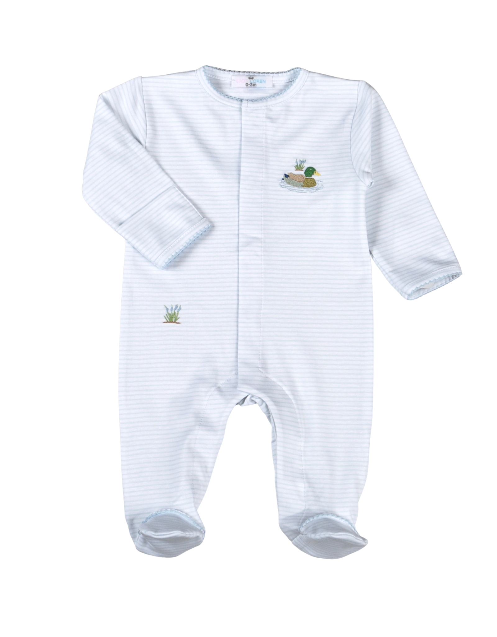 Baby Loren Blue Mallard Duck Pima Footie