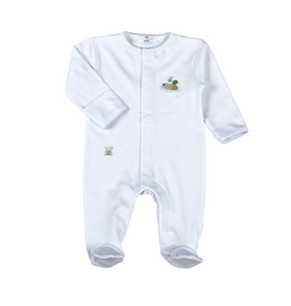 Baby Loren Blue Mallard Duck Pima Footie