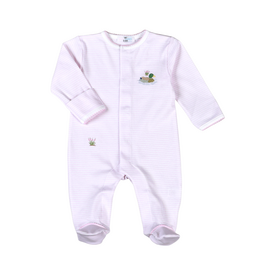 Baby Loren Pink Mallard Duck Pima Footie