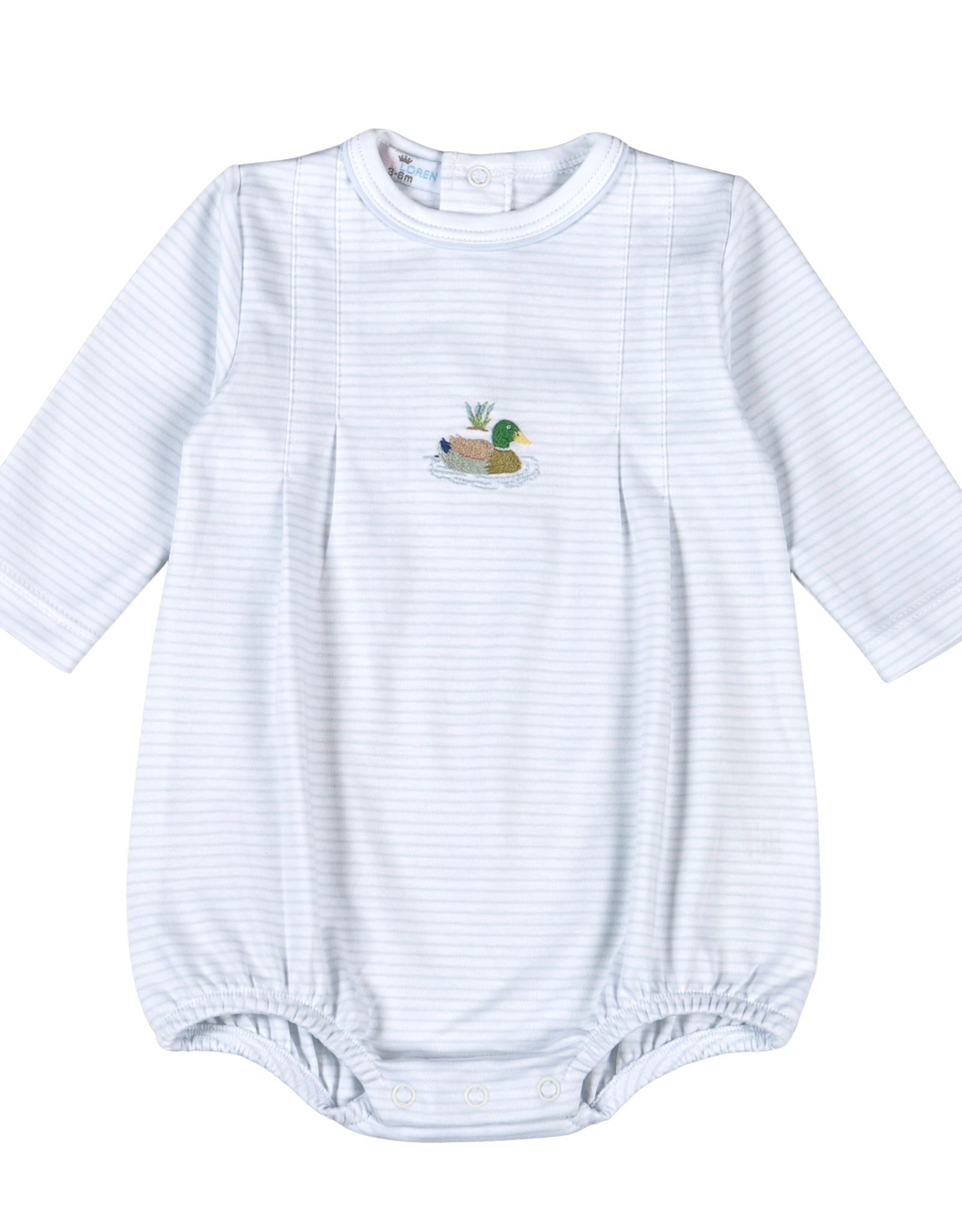 Baby Loren Blue Mallard Duck Pima LS Bubble