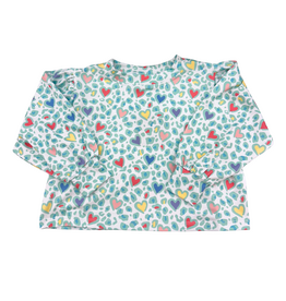 Honesty Leopard Hearts Puff Sleeve Top