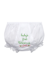 Baby Sen White Lily Girl Diaper Cover, Christmas