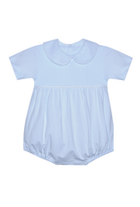 Baby Sen Blue Brady Boy Bubble w/ White Picot