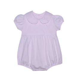 Baby Sen Pink Brady Girl Bubble w/ White Picot