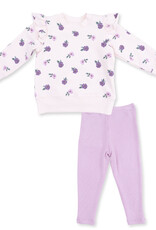 Angel Dear Violetta Floral - Ruffle Sweatshirt and Legging