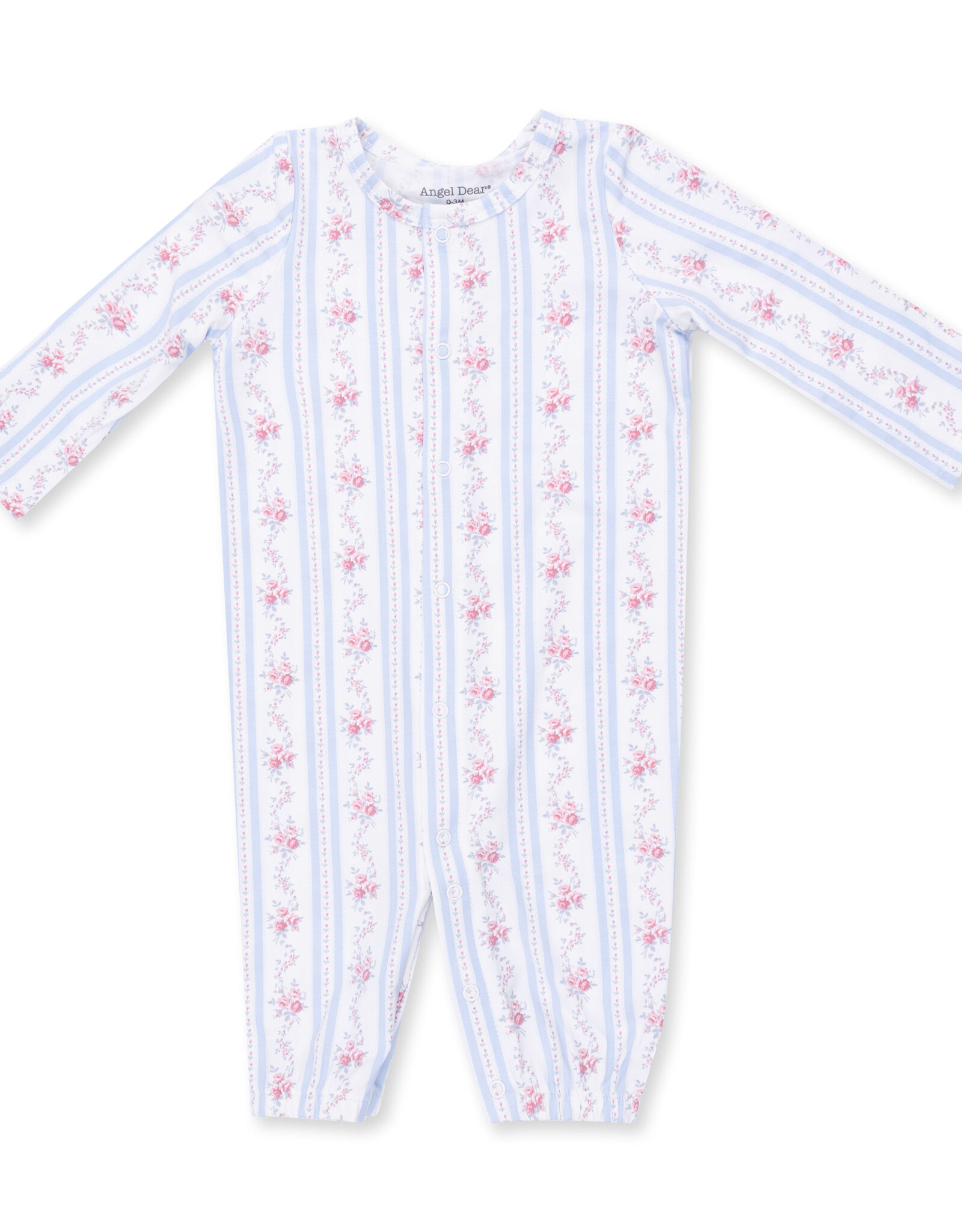 Angel Dear Anna Floral Stripe - Convertible Gown and Knot Headband