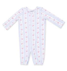 Angel Dear Anna Floral Stripe - Convertible Gown and Knot Headband