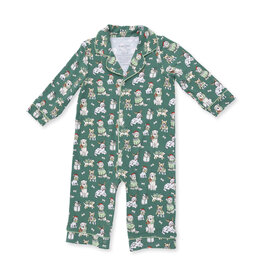 Angel Dear Christmas Dogs LS Coat Style Romper