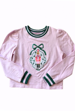 Blended Spirit Pink Nutcracker Puff Sleeve Patch Sweatshirt