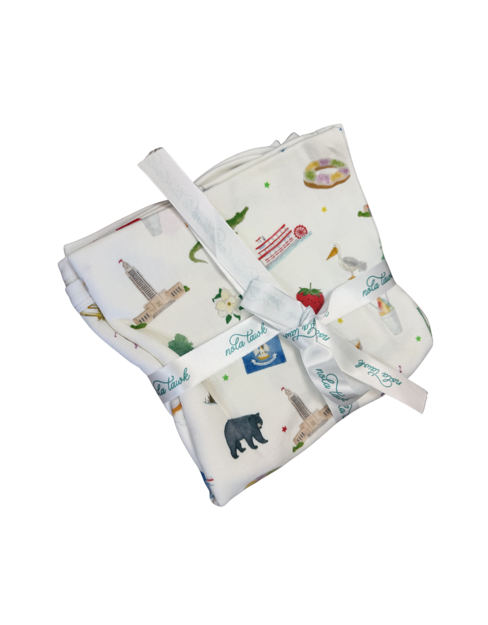 Nola Tawk Louisiana Kids Organic Cotton Swaddle Blanket